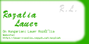 rozalia lauer business card